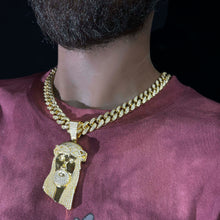 Load image into Gallery viewer, Jesus Piece Pendant 18K gold and White Gold

