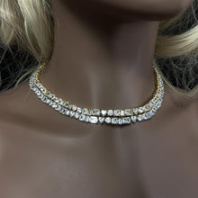 Load image into Gallery viewer, Heart Baguette Round Cut Diamond Tennis Chain

