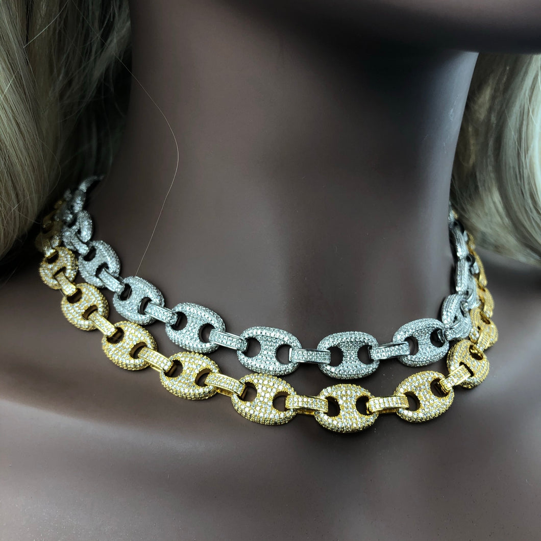 Diamond Gucci Link Chain
